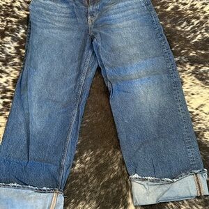 American Eagle Outfitters Classic Blue Wide Leg Jeans